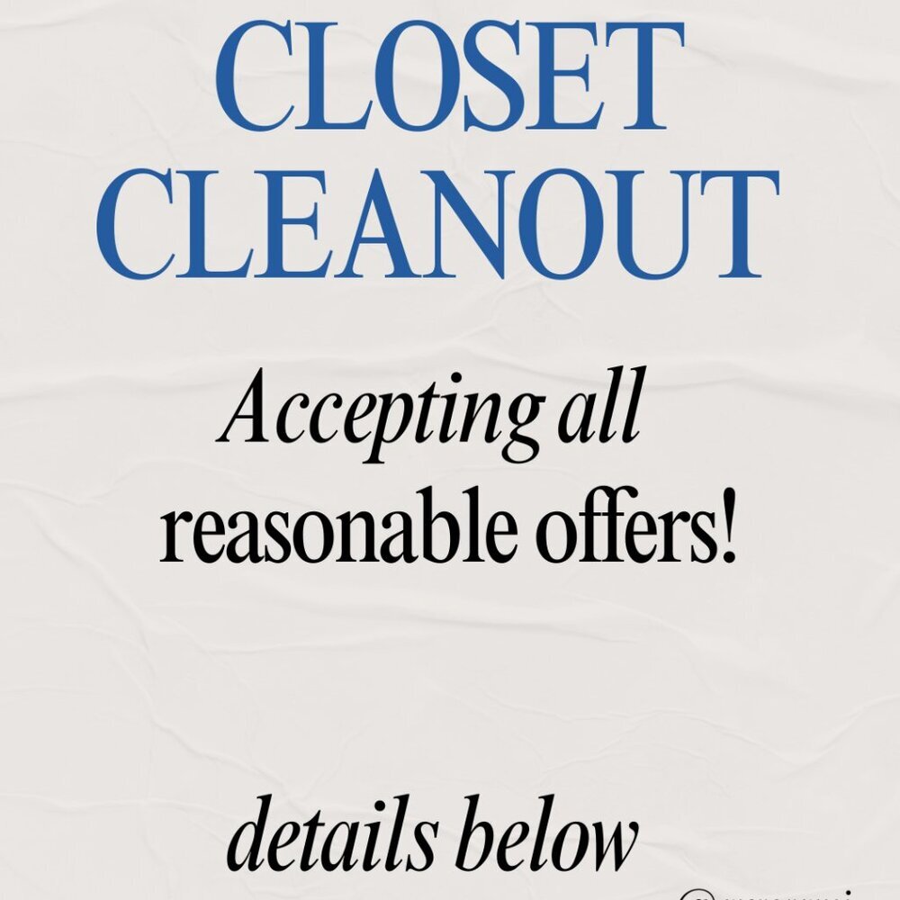 Closet Cleanout! Everything must go!